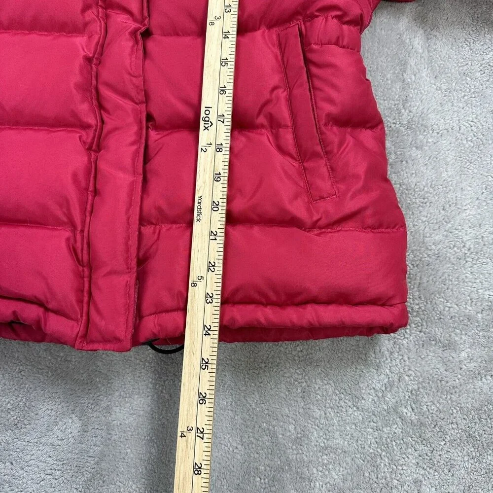GAP Kid's Girl's Goose Down Blend Puffer Jacket Hood Size XXL Barbie Pink Vtg